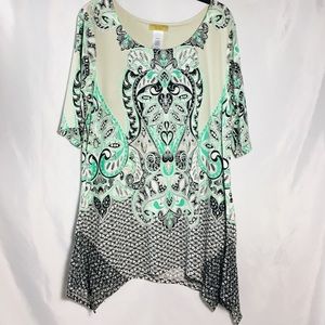 Valerie Stevens Women’s XL Paisley Print Blouse
